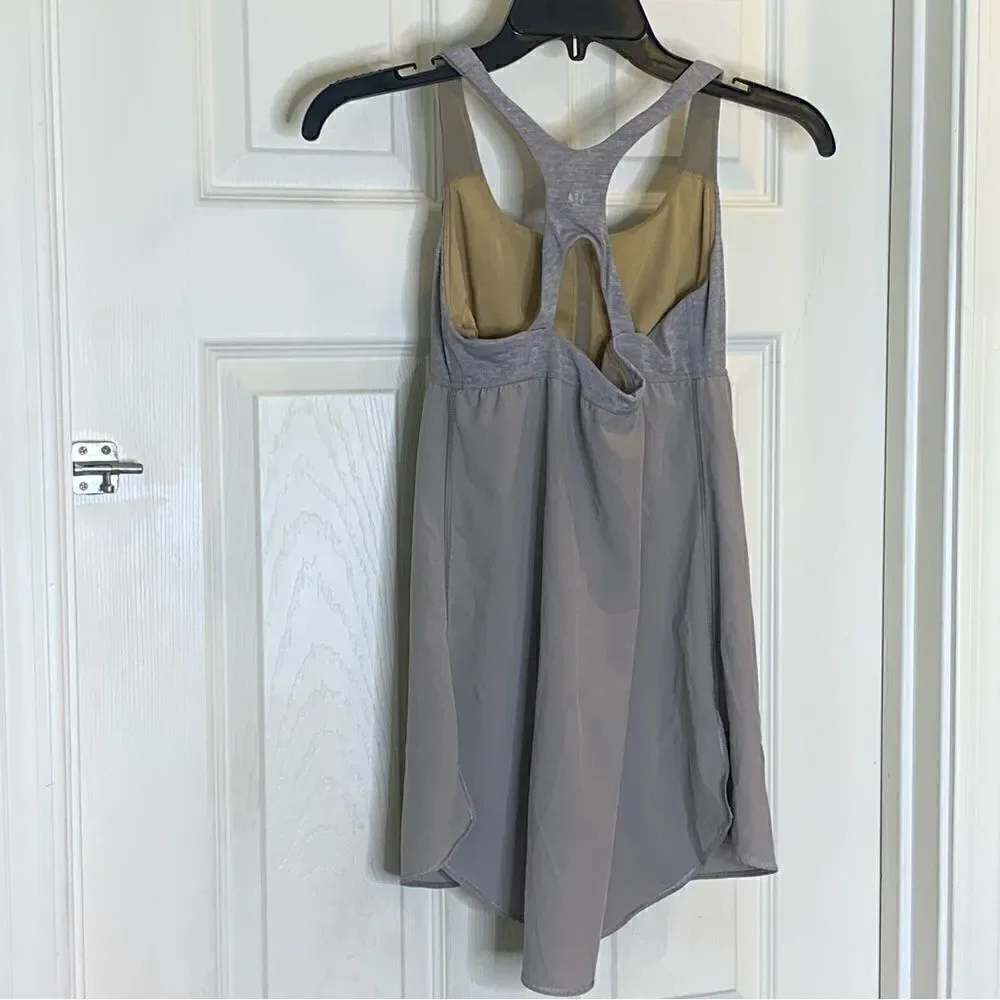 Lululemon Power Dance Grey Tank Top Size 6